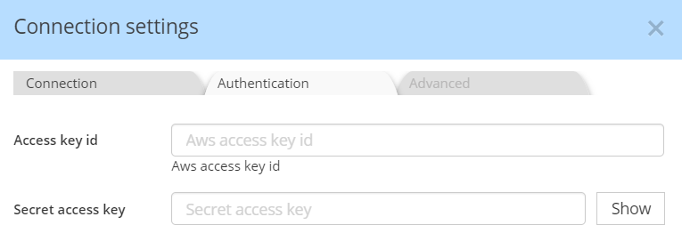 parquet Cloud Storage - AWS S3 authentication