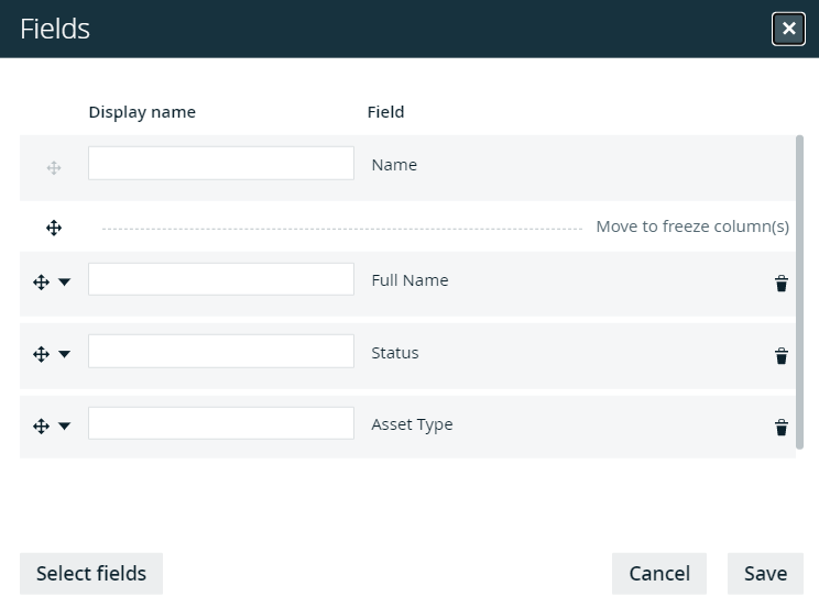 Collibra fields config