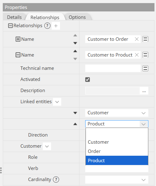 Conceptual model - create relationship