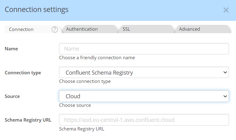 Confluent Schema Registry connection