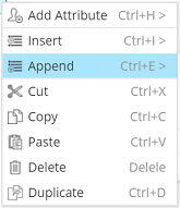 Contextual menu - Append selected