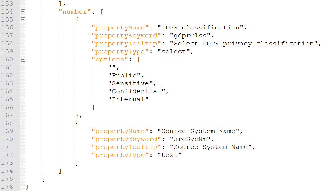 Custom Props attribute numeric options text