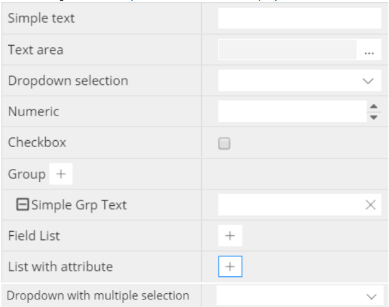 Plugin - possible property types