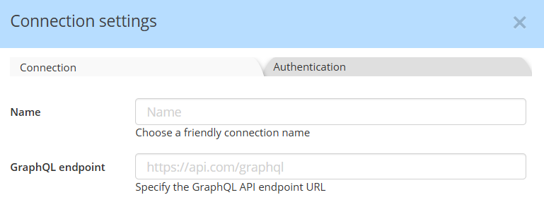 GraphQL introspection connection parameters