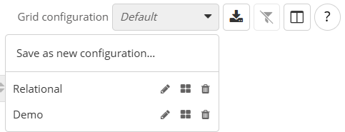 Grid View configuration management