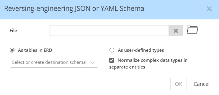 JSON reveerse-engineering dialog - normalization