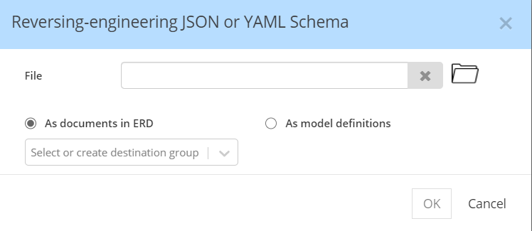 JSON Schema reverse-engineering dialog