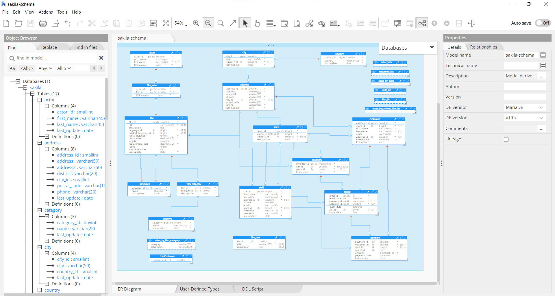 MariaDB workspace