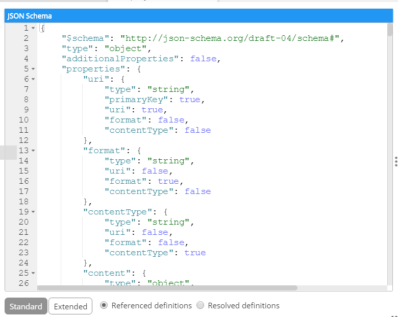 MarkLogic - Forward-eng - JSON Schema Preview