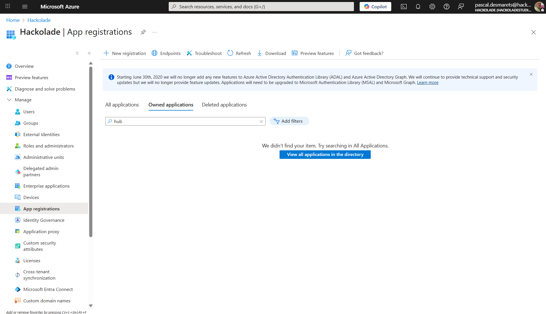 Microsoft Entra ID-Manage-App registrations