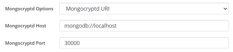 MongoDB FLE mongocryptd URI and port