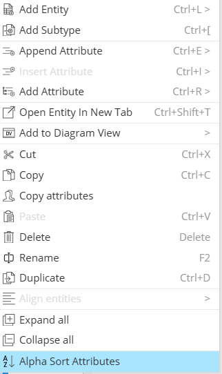 Object Browser - alpha sort attributes