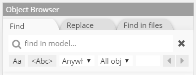 Object browser - search box