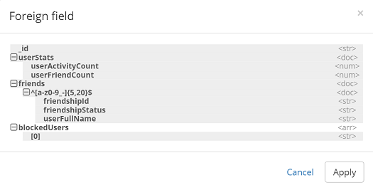 Properies pane controls - field picker