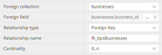 Properties - Foreign Key relationship