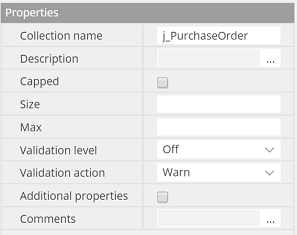 Properties pane - Collection