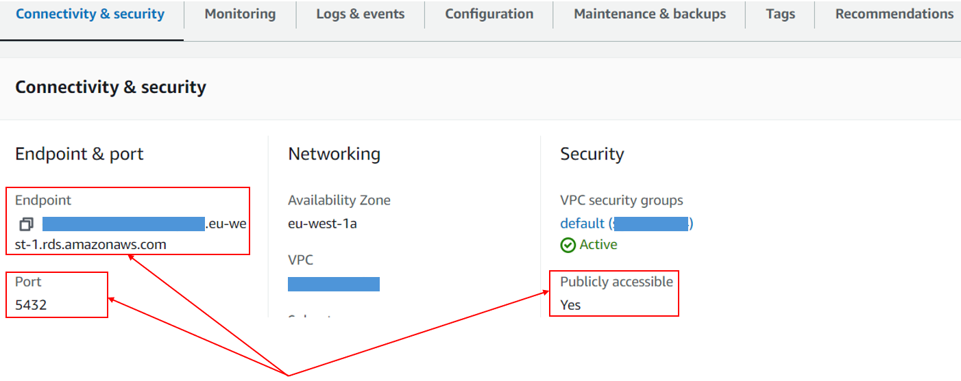 RDS - public connectivity and security