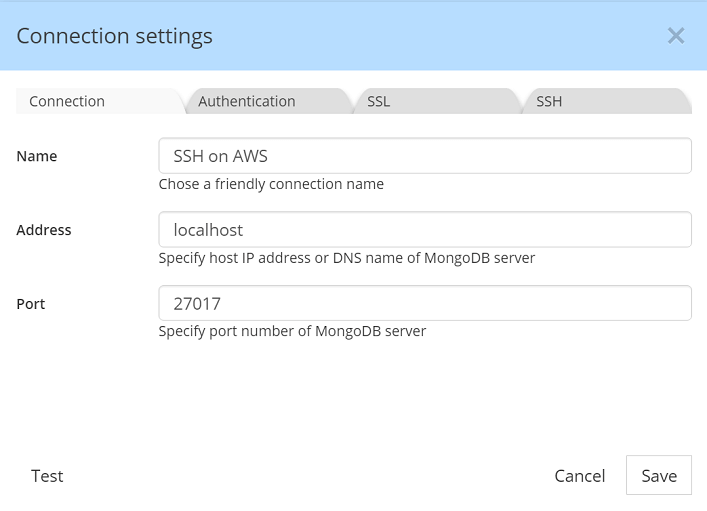 reverse-engineering - MongoDB - SSH connection