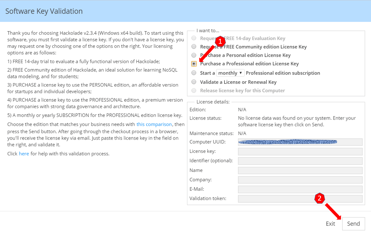 Registration -- empty dialog