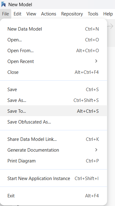 Save to menu option