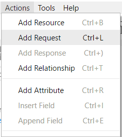 OpenAPI - Add request action menu