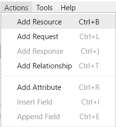 Swagger - Add resource action menu