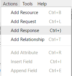 Swagger - Add response action menu