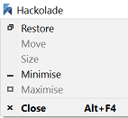 Title bar - window menu