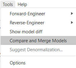 Tools - Compare and Merge Models