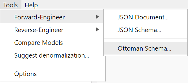 Tools - Forward-Engineer - Ottoman Schema