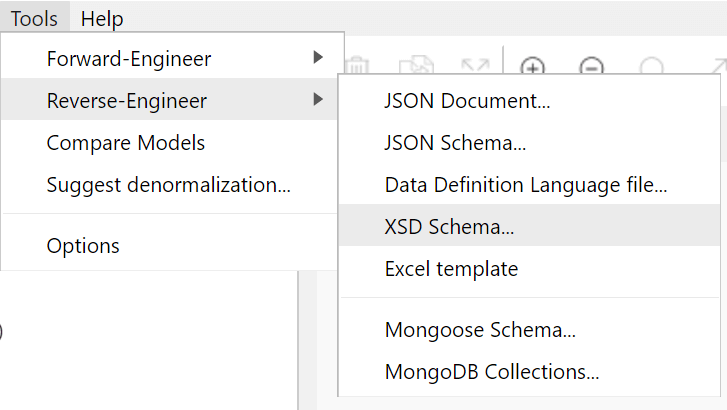 Tools - Reverse-Engineer - XSD Schema