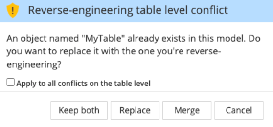 View reverse-engineer conflict resolution