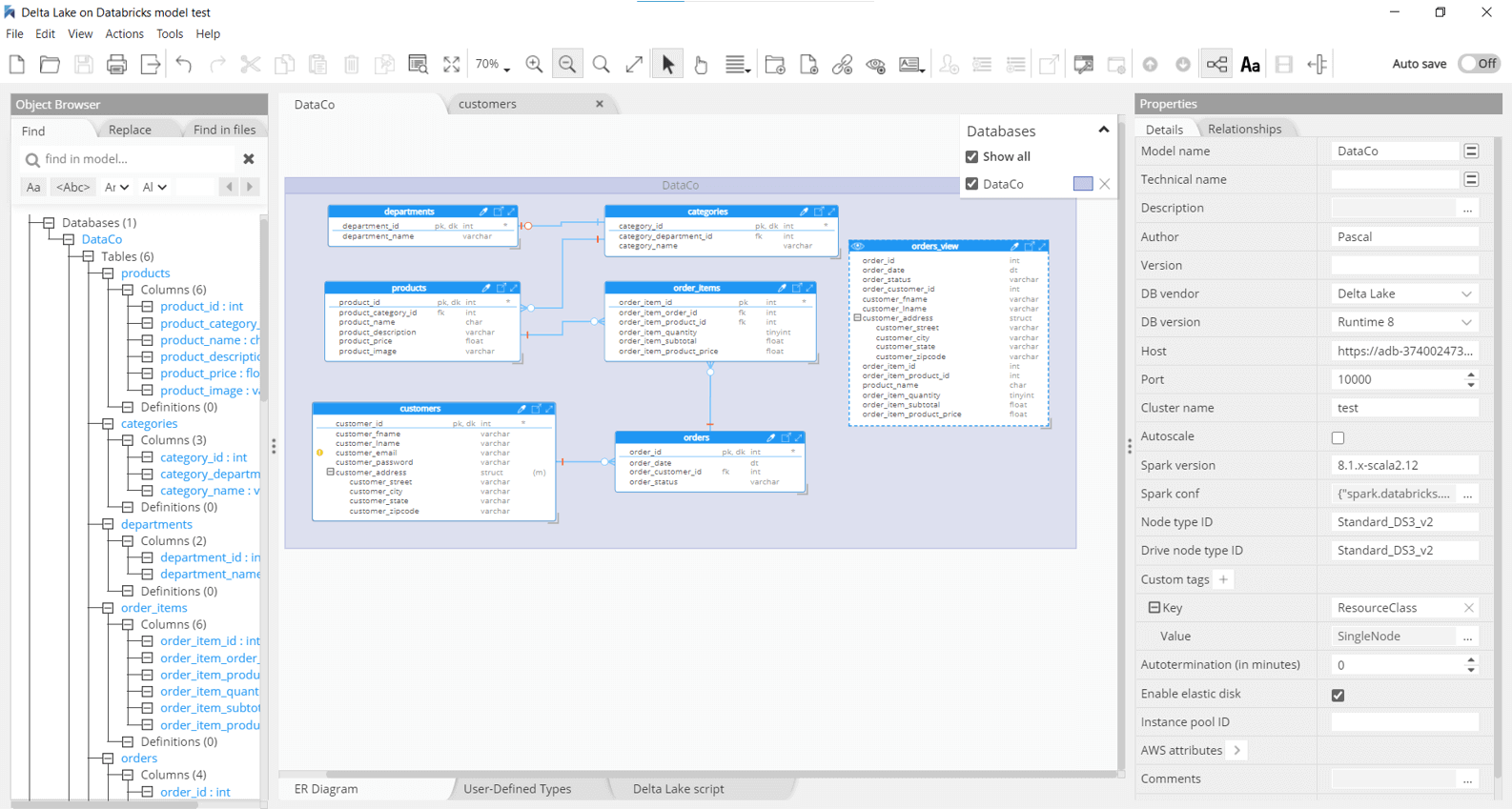 Databricks data modeling tool