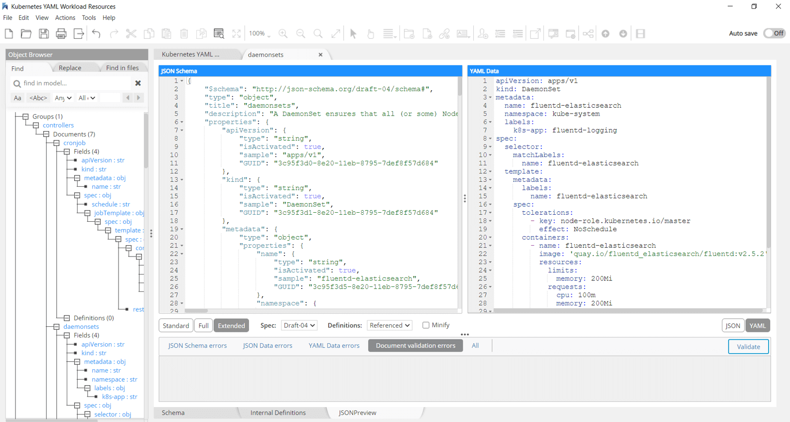 YAML document validation